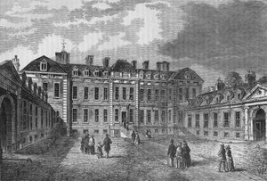 Binnenplaats van Montagu House, Great Russell Street, Bloomsbury, Londen, 1830 door Unbekannt