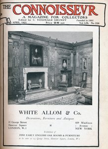 Omslag van The Connoisseur, april 1921