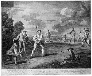 Cricket in 1743, 1912 door Unbekannt