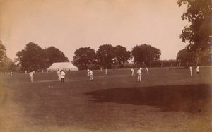 Cricketwedstrijd, eind 19e-begin 20e eeuw door Unbekannt