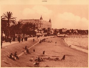 Croisette Promenade - Strand en Casino, Cannes, 1930
