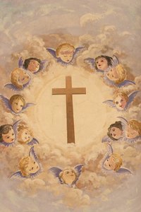 Kruis en engelen, Montmin, Frankrijk door Unbekannt