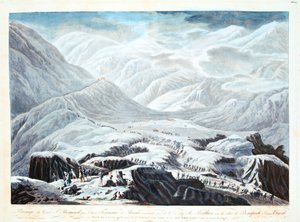 De oversteek van de Sint-Bernardpas, 1800 door Unbekannt