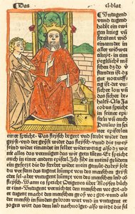 Gekroonde Man op een Troon met de Maagd Staand aan de linkerkant, ca. 1479
