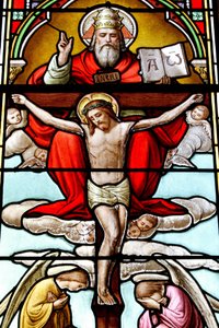 Kruisiging. Sint Germain kerk, Buxy, Frankrijk