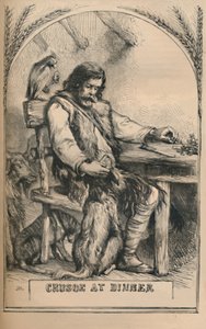 Crusoe aan het diner, ca. 1870