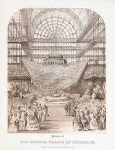 Crystal Palace, na de Grote Tentoonstelling Interieur van het Crystal Palace in Sydenham door Unbekannt