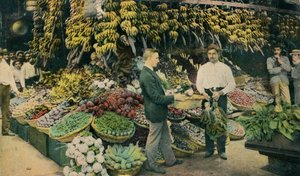 Cubaanse fruitwinkel, ca. 1910 door Unbekannt