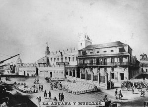Douanehuis en kades, Havana, Cuba, 1841, [ca. 1910]