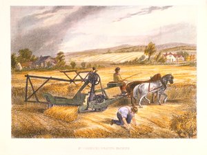 Cyrus McCormicks maaimachine van 1831 gepatenteerd in 1834 door Unbekannt