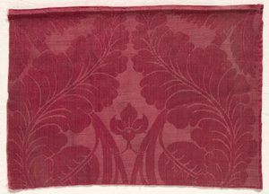 Damast met Blad- en Bloemmotief, 1700s - 1800s