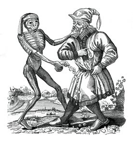 De dood en de Jood, een episode uit de Dodendans, 1441, 1870 door Unbekannt