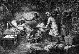 Dood van David Livingstone, Schotse missionaris en ontdekkingsreiziger, 1 mei 1873 1877 door Unbekannt