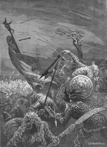 Dood van koning Harold bij de Slag bij Hastings, 1066, 1905 door Unbekannt