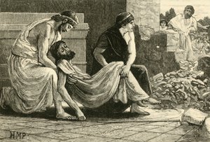 De Dood van Pausanias, 1890 door Unbekannt