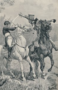 De dood van Prins Louis bij Saalfeld, 1806, 1896 door Unbekannt