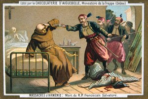 Dood van de eerwaarde vader Salvatore, een franciscaner monnik, 1895 door Unbekannt