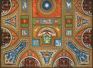 Decoratie in de Borgia-appartementen, Apostolisch Paleis, het Vaticaan, Rome, Italië, 1928 door Unbekannt