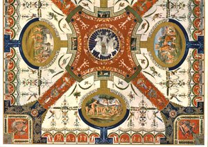 Decoratie in de Villa Madama, Rome, Italië, 1928