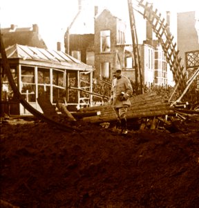 Station Deinze, Vlaanderen, België, ca. 1914-1918 door Unbekannt