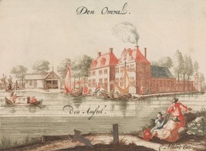 Den Omval, den Amstel, in: Tooneel Der Voornaamste Nederlands Huizen, En Lust Hoven, Naar..., n.d. door Unbekannt