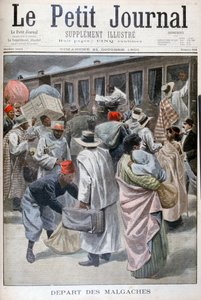 Vertrek van de Malagassiërs, Wereldtentoonstelling van 1900, Parijs, 1900 door Unbekannt