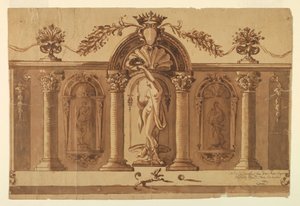 Ontwerp voor een Festival Loggia door Unbekannt