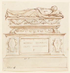 Ontwerp voor een grafmonument voor Filippo Lovazzi door Unbekannt