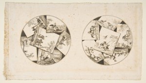 Ontwerpen voor Platen uit Oudrys Illustraties bij La Fontaines Fabels, na 1755