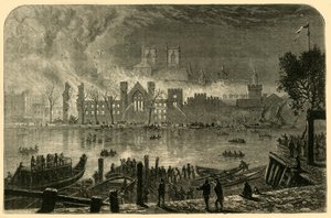 Vernietiging van de oude parlementsgebouwen, 16 oktober 1834, 1881 door Unbekannt