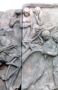 Detail van het Grote Fries van het Pergamon Altaar, 180-159 v.Chr.