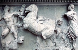 Detail van de Grote Fries van het Pergamon Altaar, 180-159 v.Chr.