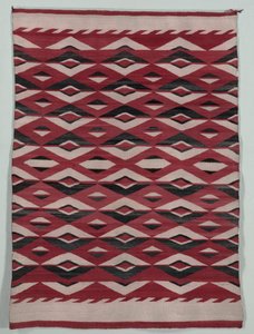 Diamantnetwerkstijl tapijt, ca. 1890-1900