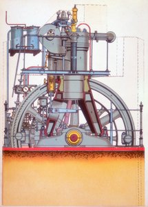 Dieselmotor: verbrandingsmotor uitgevonden door Rudolph Diesel in 1897 ca. 1910