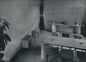 Eetkamer van de architect Oliver Hill, F.R.I.B.A., 1942