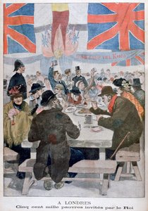 Diner voor de armen ter viering van de kroning van Koning Edward VII, Londen, 1902