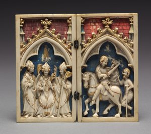 Diptiek met scènes uit het leven van Sint-Maarten van Tours: De wijding van Sint-Maarten..., 134