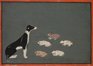 Hond met pups, ca. 1780