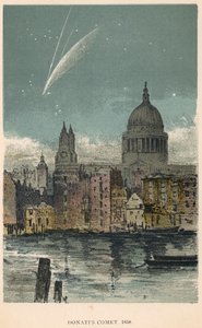 Donatis komeet van 1858 gezien boven de St. Paul