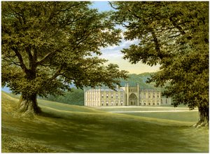 Donington Castle, Leicestershire, huis van de familie Abney-Hastings, c1880