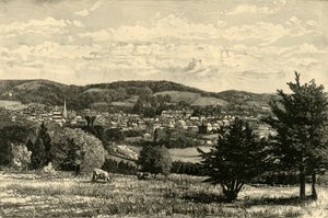 Dorking, vanaf de weg naar de Denbies, 1898