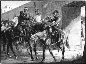 Dr. Brydon arriveert in Jelalabad met nieuws over Britse doden, Eerste Anglo-Afghaanse Oorlog, 1842 door Unbekannt