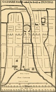 Dr. Stukeleys plan van het kamp bij St. Pancras, ca. 1750, ca. 1876 door Unbekannt