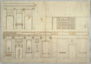 Ontwerp voor een interieur, 1800-1820 door Unbekannt