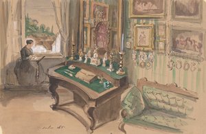 Tekening van een Interieur: Salon, 1857