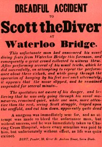 Vreselijk ongeluk van Scott de Duiker bij Waterloo Bridge door Unbekannt
