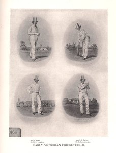 Vroege Victoriaanse cricketspelers, 19e eeuw, 1912 door Unbekannt