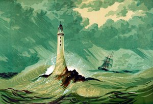 Eddystone vuurtoren, ca. 1850