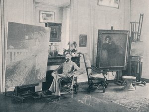 Edmond François Aman-Jean, Franse symbolistische schilder, 1898 door Unbekannt