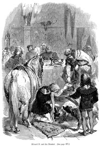 Edward II en de minstreel door Unbekannt